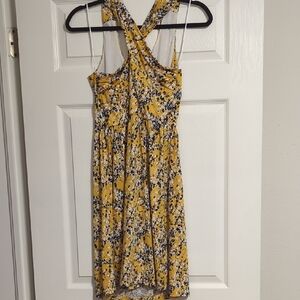 Kaileigh Yellow Floral Mini Dress